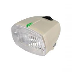 Complete ivory color front light for Piaggio Ciao moped