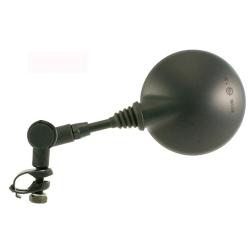 Black right or left round rear view mirror with joint for Vespa