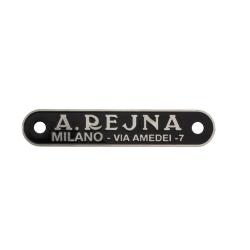 11038700 - Plaque noire "A.REJNA" pour selle