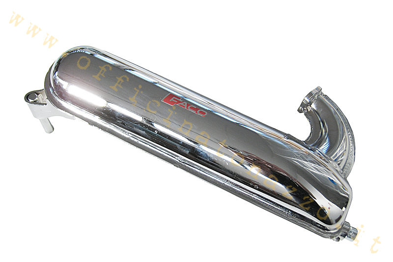 Muffler chrome torpedo without manifold for Vespa 50