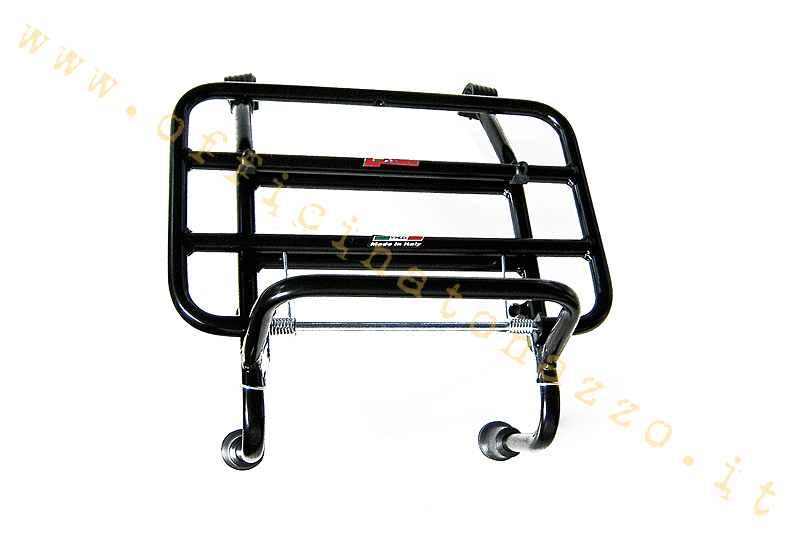 Faco black front luggage rack for Vespa PX - PE - LML - GT - GTR - GL - TS - GS - Rally - Sprint - Sprint Veloce - Super - VNB - VBB - VBA - 50 all models - Primavera - ET3 - PK all models