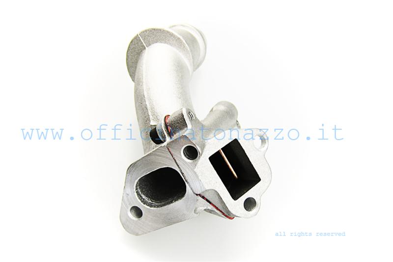 Polini intake manifold reed valve dual fuel 24mm 2-hole connection rigid coupling for Vespa 50 - Primavera - ET3