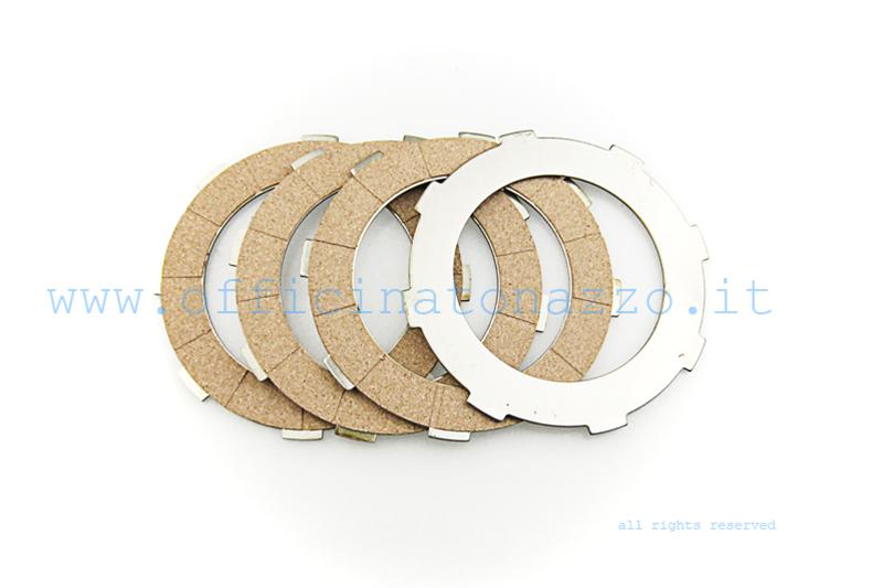 F1178 - Clutch 4 cork disks Newfren model with 8 springs for Vespa Px Millenium - Cosa