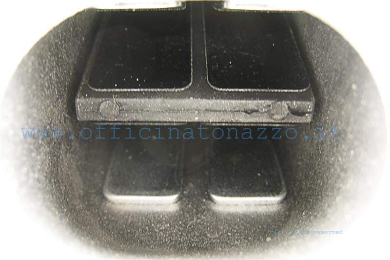 Intake manifold Polini lamellar 16mm 2-hole connection rigid coupling for Vespa 50
