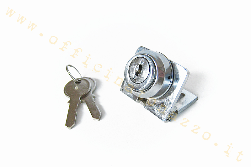 01020456VB1 - Steering lock with long plate and "Nisha" key for Vespa 150 1957/58 - GS 150 1956/61 VS2T> 5T