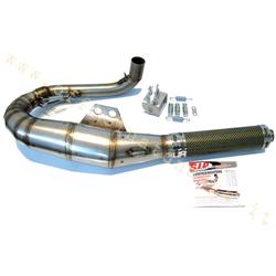 21001000 - Performance Racing expansion muffler in stainless steel with carbon silencer for Vespa 125 - 150