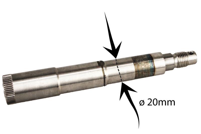 Pin 20mm Vorderradachse für Vespa PX - PE