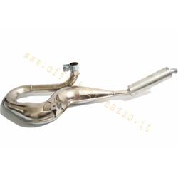 Chrome-plated Simonini expansion muffler with aluminum silencer for Vespa 40302