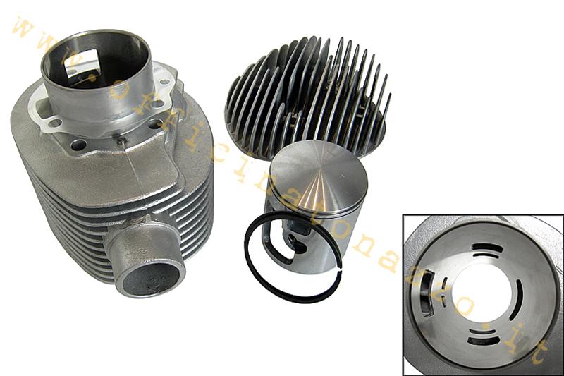 Zylinder Pinasco 25030911cc "Super Sport" in Aluminium 225mm Hub mit seitlicher Zündkerze für Vespa 60 PX - PE - Rally