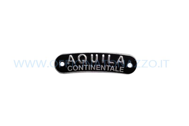 Placa de identificación "Aquila Continental" de metal para silla de montar. 17 mm x 64 mm