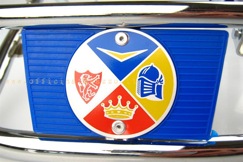 45 - Blauer Doppelrohr-Kotflügelstoßfänger für Vespa 50 - ET3 - Primavera - 150 GL