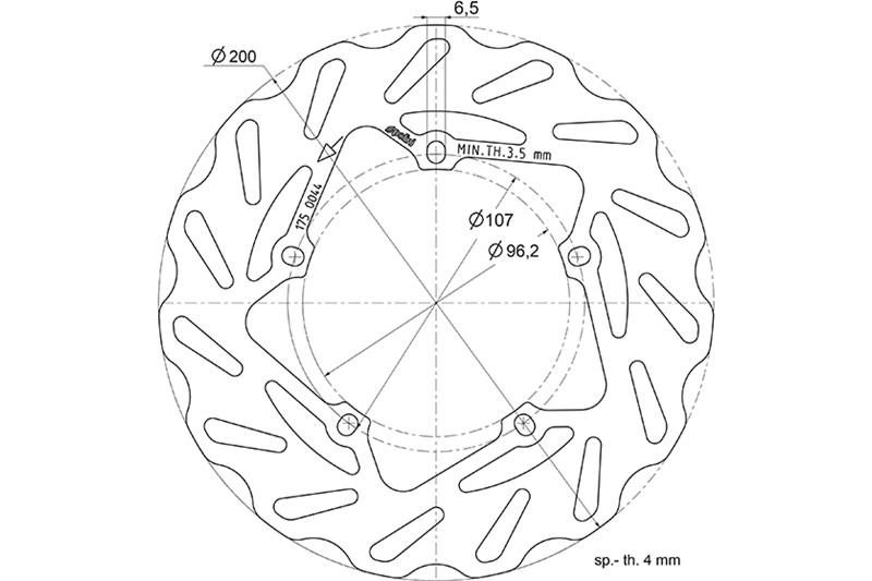 Disque de frein Polini pour Vespa PX