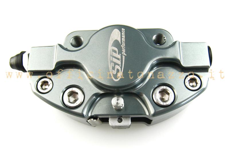 Large gray disc brake caliper for Vespa PX (including pads)