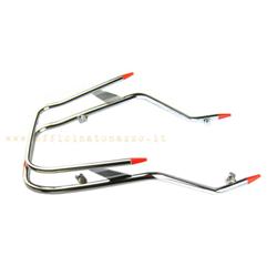 Guardabarros doble tubo parachoques rojo para Vespa VNB, VBB, GT, GTR, TS, GL 150, Sprint, Sprint Veloce, Rally