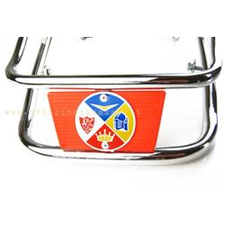 45A - Red double tube mudguard bumper for Vespa GS