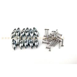 Kit embouts et rivets pour baguettes de marchepied pour Vespa 50 - Primavera - ET3