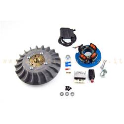 Parmakit ignition advance variable cone 20 - 1,5 kg with flywheel machined from solid for Vespa 50 - 50 Special - ET3 - Primavera - PK 125 S - PK XL - ETS - HP - FL (gray fan)