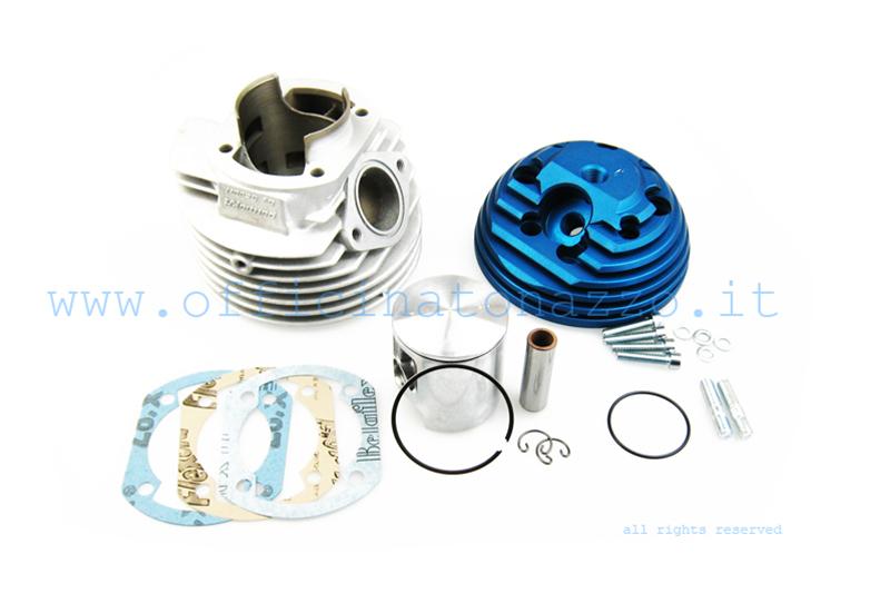 57065.00 - Cilindro Parmakit 130cc SP 09-CLASSIC Vela lateral de aluminio Ø57 con escape ovalado Ø36mm para Vespa Primavera - ET3