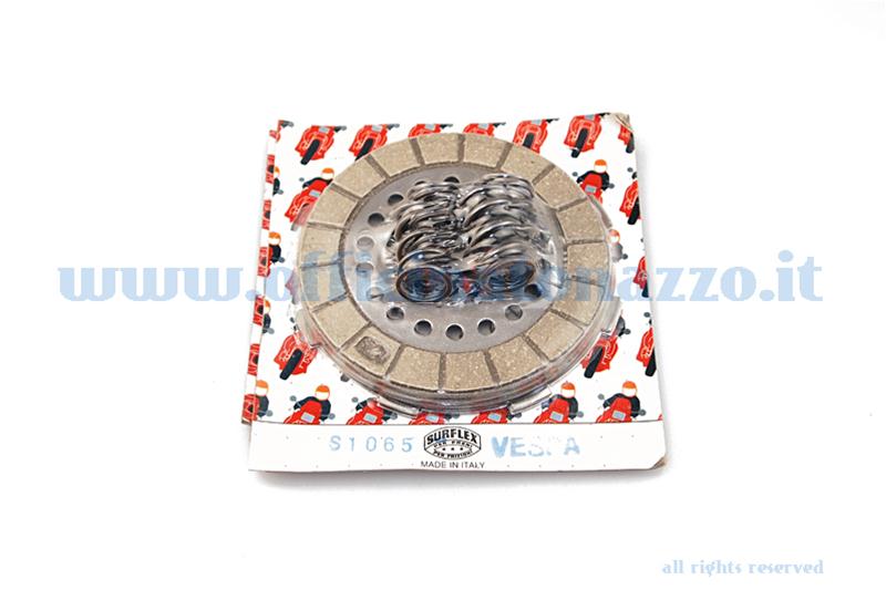 Embrayage 3 disques liège Surflex avec disques intermédiaires et 6 ressorts pour Vespa GS150 VS1-2-3-4