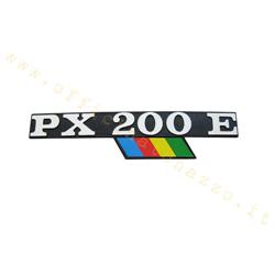 Targhetta cofano "PX 200 E" Arcobaleno con bandierina