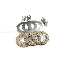 Clutch 3 cork discs with intermediate discs and 6 springs for Vespa 125-150 (VN1> 2T - 150 VL1> 3T) VNA - VNB1-2 VBA VBB1 until 1962