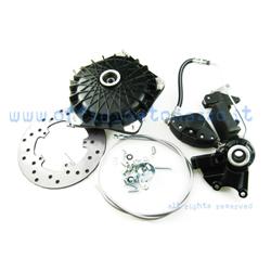 Grimeca disc brake front semi-hydraulic 16mm axle with original black hub for Vespa PX