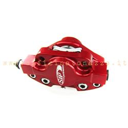 Red increased disc brake caliper for Vespa PX (including pads)