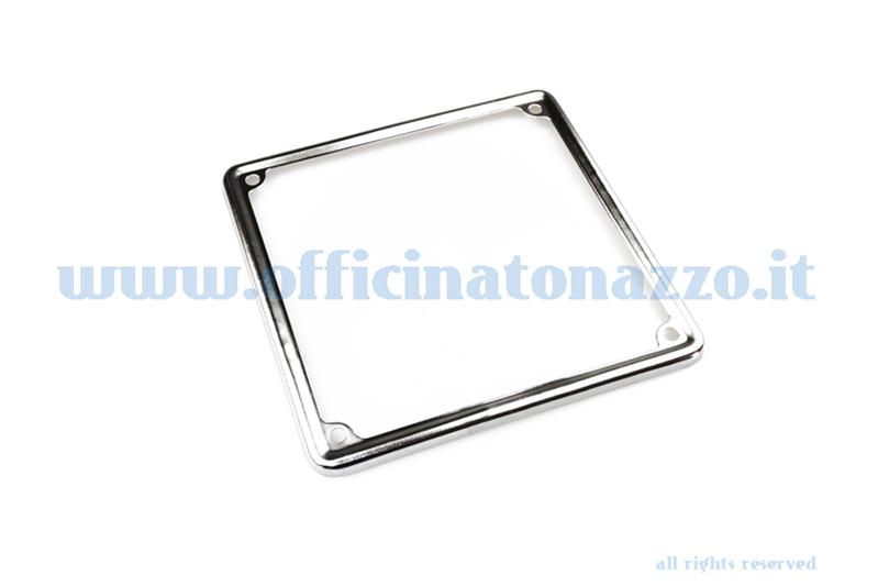 Vespa license plate frame in chromed iron for old model license plate