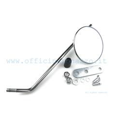 Chrome round left or right rearview mirror for Vespa