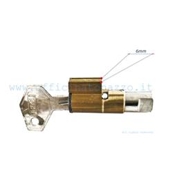 Antivol de direction - coffre (guide 6mm, diamètre cylindre 11,6mm) pour Vespa PX - PE