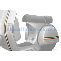 Vespa gestreifter italienischer Flaggenaufkleber, 72 x 3 cm (3Stk.)