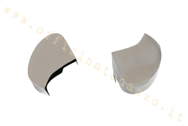 V0709-SS-L1 - Polished stainless steel selector cover for Vespa low headlight and ostrich from 1953 to 1957