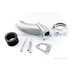 Polini intake manifold 28mm connection with 3 holes flexible coupling for Vespa 50 - Primavera - ET3