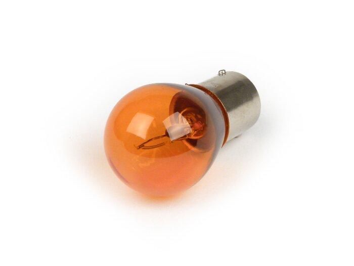 Lampe pour accouplement à baïonnette Vespa, sphère 12V - 21W orange avec chevilles parallèles