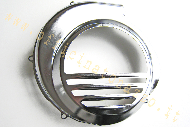 Polished flywheel cover for Vespa PX with electric start