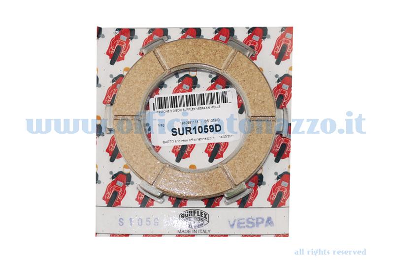 Discos de embrague 3 corcho Surflex para el modelo with 6 muelles Vespa