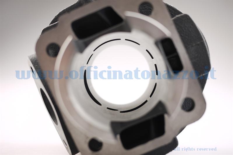 Cilindro de hierro fundido Polini 75cc con amplificador de escape para Vespa 50 - Ape 50