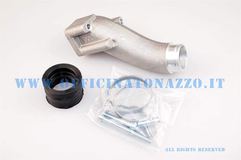 Polini intake manifold 28mm connection with 2 holes flexible coupling for Vespa 50 - Primavera - ET3