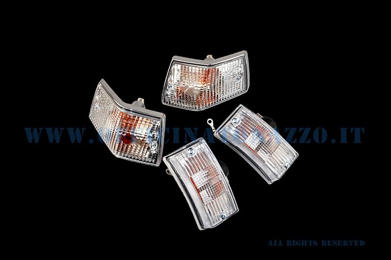 white turn signal kit brand Triom with chrome edges and lamps