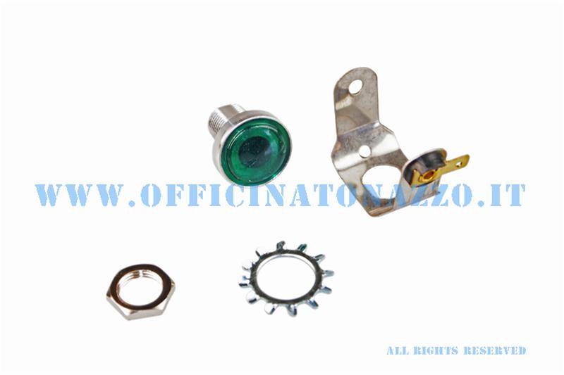 Spia luce verde manubrio per Vespa Rally - GT- Sprint - GTR