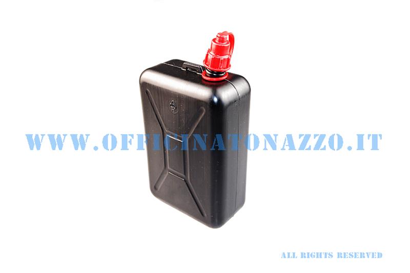 Tanica in plastica capacità 2 lt con prolunga integrata  (21x14,5x8)