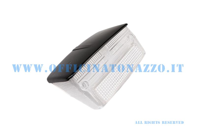 Corpo luminoso fanale posteriore bianco con tettuccio nero per Vespa 50 Special