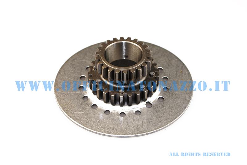Pignone DRT Z 21 ingrana su primaria Z 64 Polini (ratio 3,05)denti dritti per frizione 7 molle Vespa