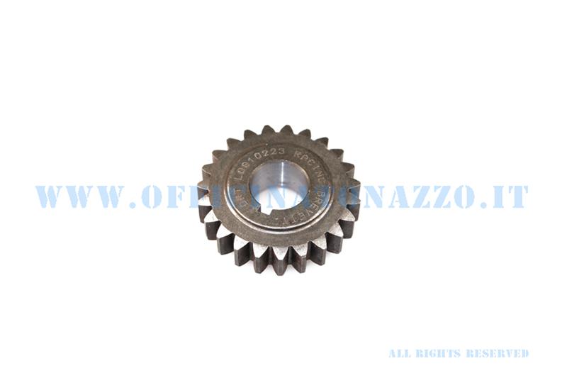 Pinion 23 meshes with primary DRT ZZ 72 (Ratio 3:15) straight teeth for Vespa 50 - Primavera - ET3