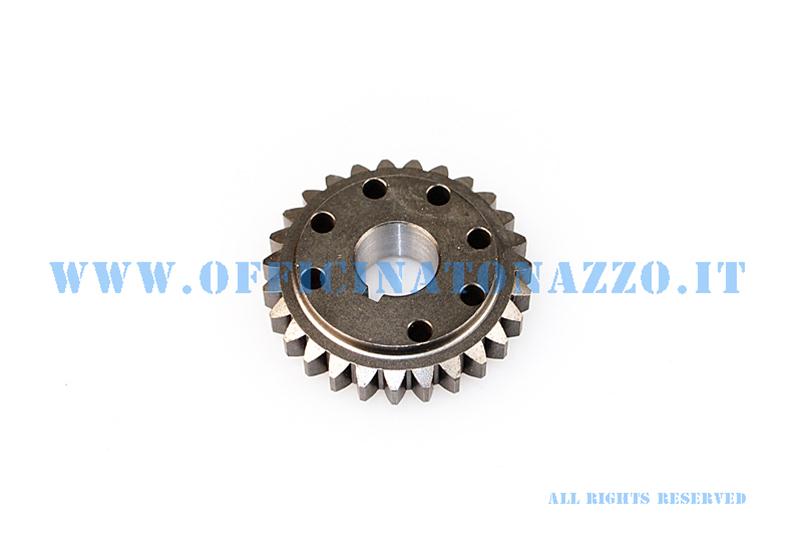 Pinion DRT Z 27 meshes with primary Z 68 (Ratio 2,52) straight teeth for Vespa 50 - Primavera - ET3