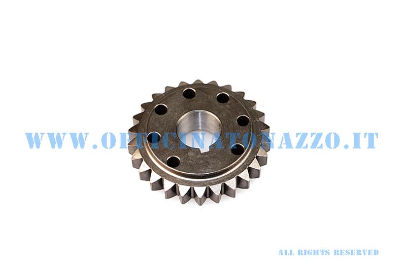Pinion DRT Z 26 meshes with primary Z 68 (Ratio 2,61) straight teeth for Vespa 50 - Primavera - ET3