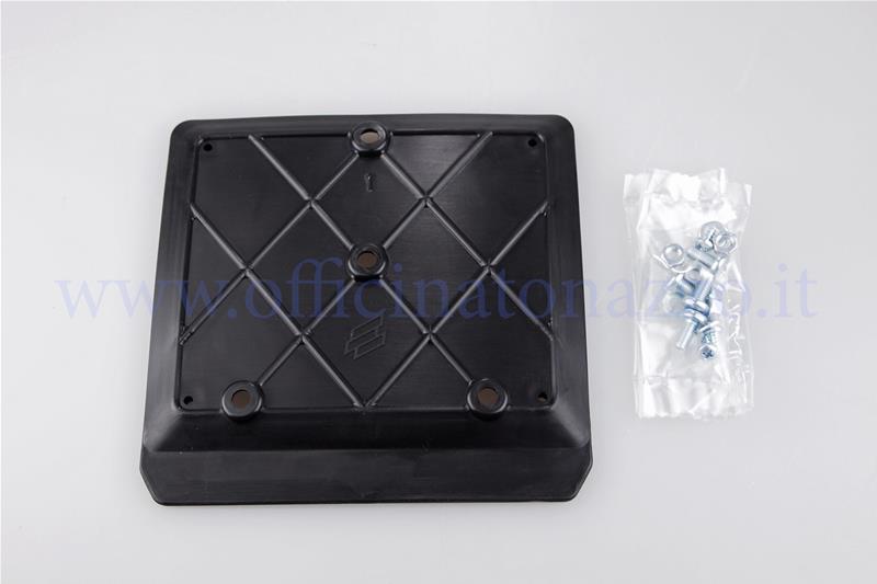 Polini license plate holder in black plastic for Vespa 50 (with screws)