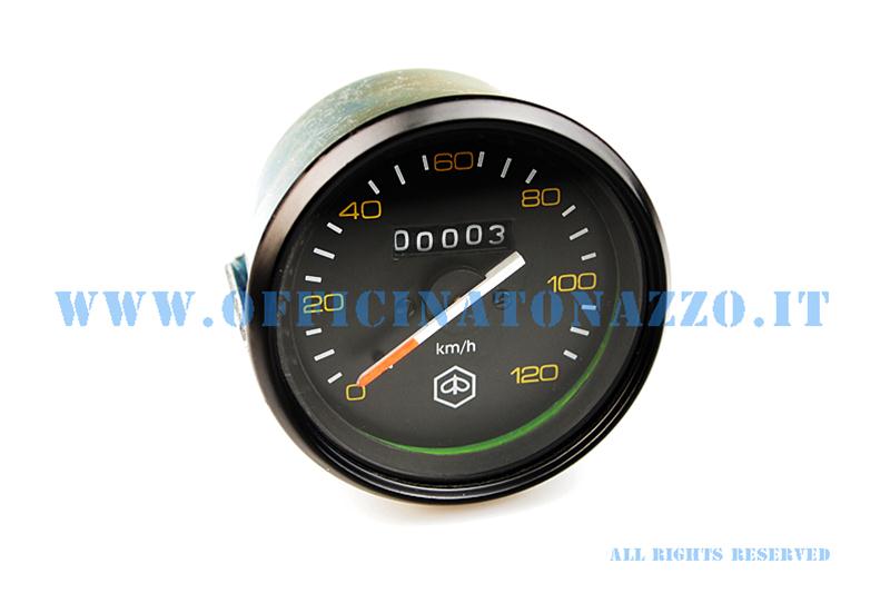 Odometer scale 120km / h for black original Piaggio Vespa P80 / 125 / 150X- PX80 / 125/150 / 200E- P150S- P200E