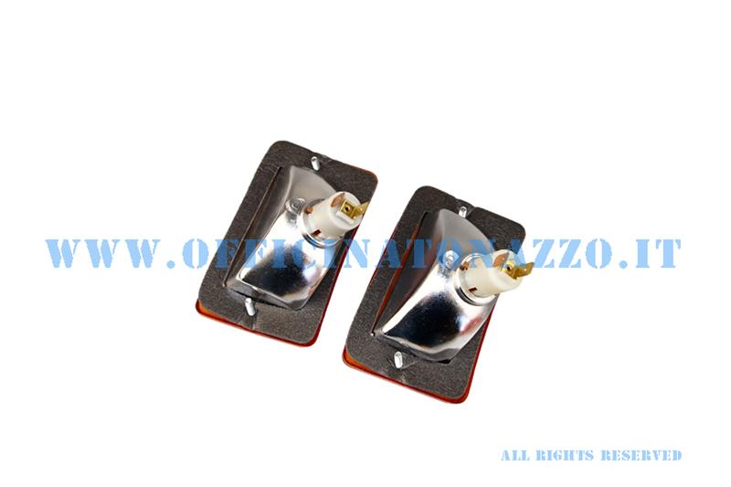 Pair of orange front turn signals for Vespa PK XL-FL2