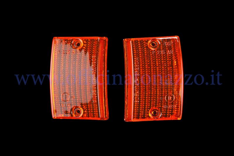 RP 277 (CP.) - Orange front direction indicator light bodies for Vespa PK (excluding XL)